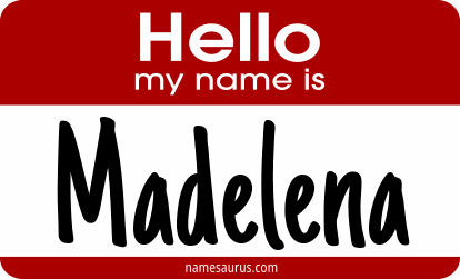 Hello my name is Madelena png download