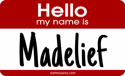Hello my name is Madelief png download