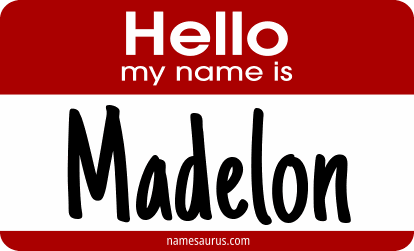 Hello my name is Madelon png download