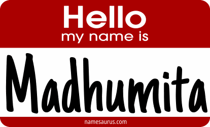 Hello my name is Madhumita png download