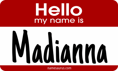Hello my name is Madianna png download