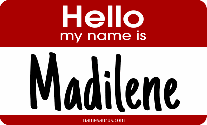 Hello my name is Madilene png download