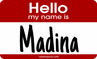 Hello my name is Madina png download