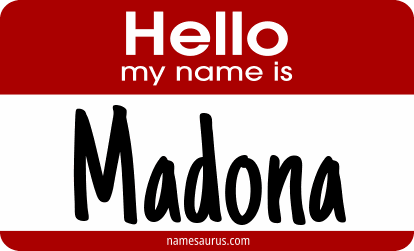 Hello my name is Madona png download