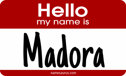 Hello my name is Madora png download