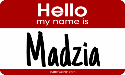 Hello my name is Madzia png download