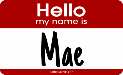 Hello my name is Mae png download