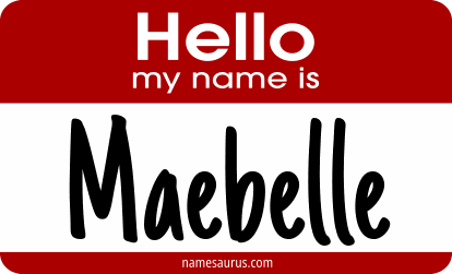 Hello my name is Maebelle png download