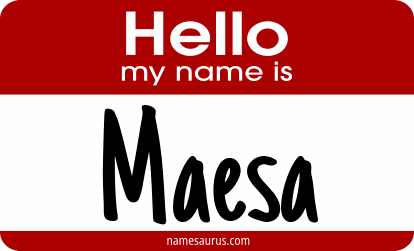 Hello my name is Maesa png download