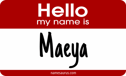 Hello my name is Maeya png download