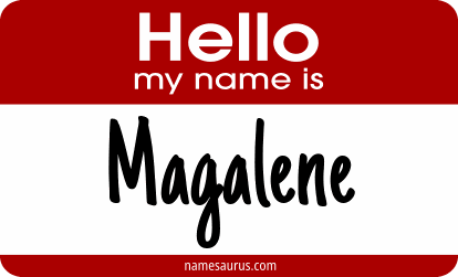 Hello my name is Magalene png download
