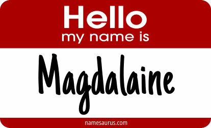 Hello my name is Magdalaine png download