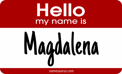 Hello my name is Magdalena png download