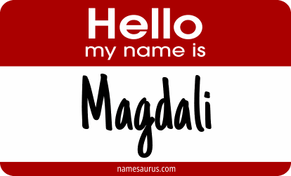 Hello my name is Magdali png download