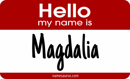 Hello my name is Magdalia png download
