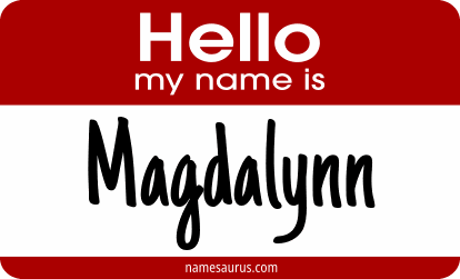 Hello my name is Magdalynn png download
