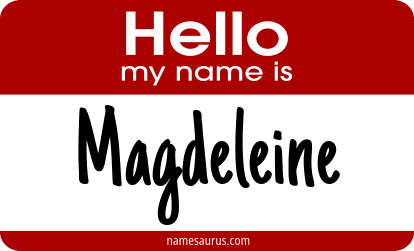 Hello my name is Magdeleine png download
