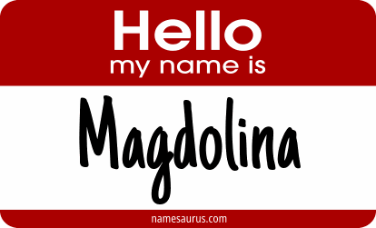 Hello my name is Magdolina png download