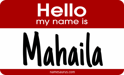 Hello my name is Mahaila png download