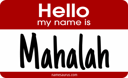 Hello my name is Mahalah png download