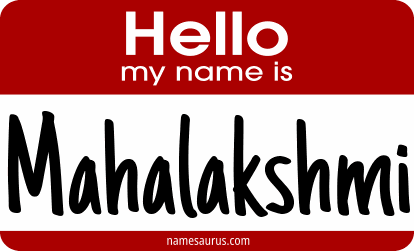 Hello my name is Mahalakshmi png download