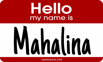 Hello my name is Mahalina png download