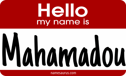 Hello my name is Mahamadou png download