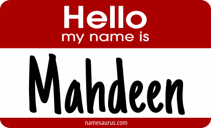 Hello my name is Mahdeen png download