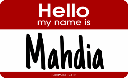 Hello my name is Mahdia png download