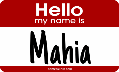 Hello my name is Mahia png download