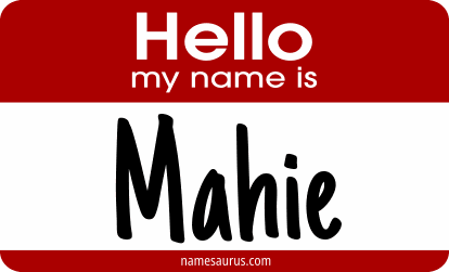 Hello my name is Mahie png download