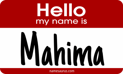 Hello my name is Mahima png download