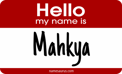 Hello my name is Mahkya png download