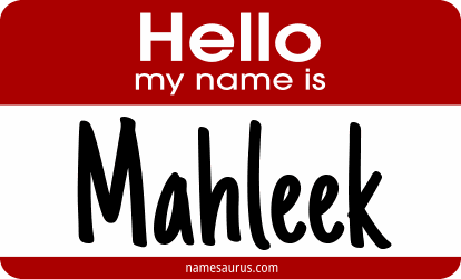 Hello my name is Mahleek png download