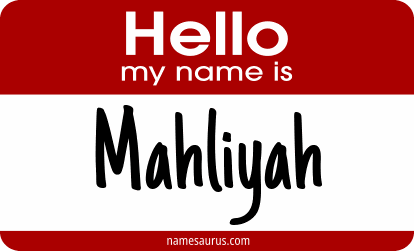 Hello my name is Mahliyah png download
