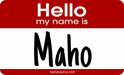 Hello my name is Maho png download
