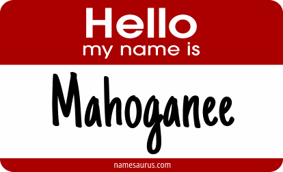 Hello my name is Mahoganee png download