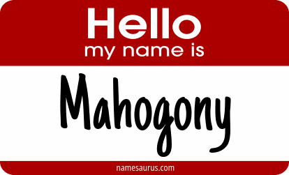Hello my name is Mahogony png download