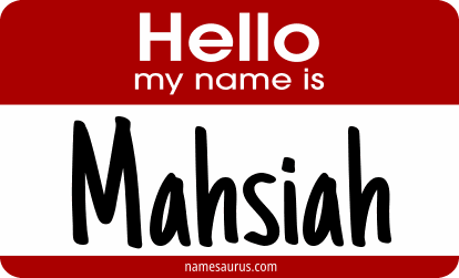 Hello my name is Mahsiah png download