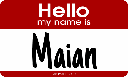 Hello my name is Maian png download