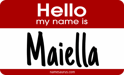 Hello my name is Maiella png download