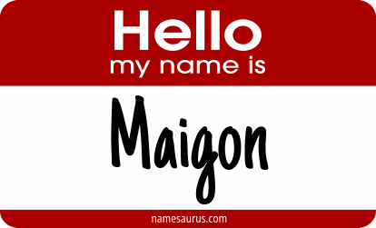 Hello my name is Maigon png download