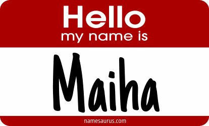 Hello my name is Maiha png download