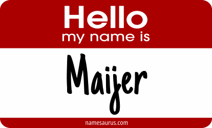 Hello my name is Maijer png download