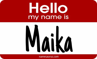 Hello my name is Maika png download