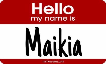 Hello my name is Maikia png download