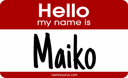 Hello my name is Maiko png download