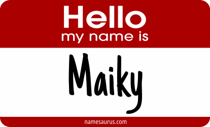 Hello my name is Maiky png download