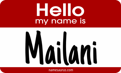 Hello my name is Mailani png download