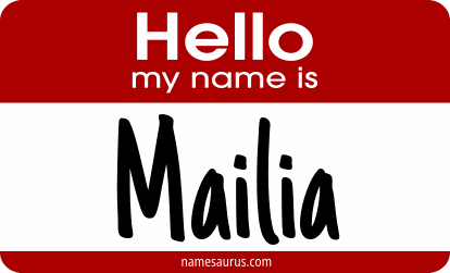 Hello my name is Mailia png download